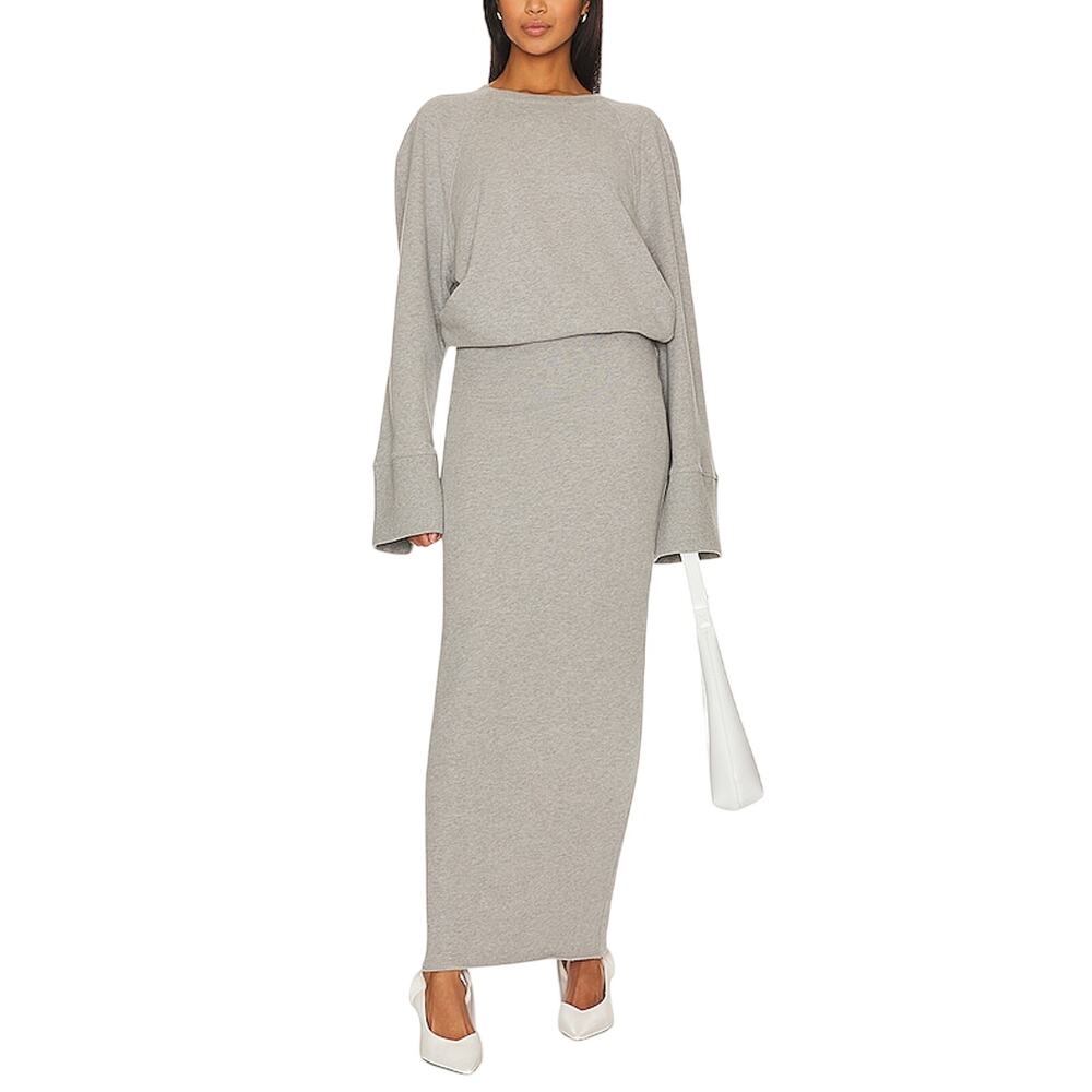 Grlfrnd Cozy Heather Grey Femme Sweatshirt Dress Size S